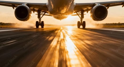 Airplane on the runway